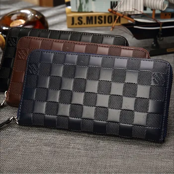 

011618 new hot man hand bag male long design zipper wallet