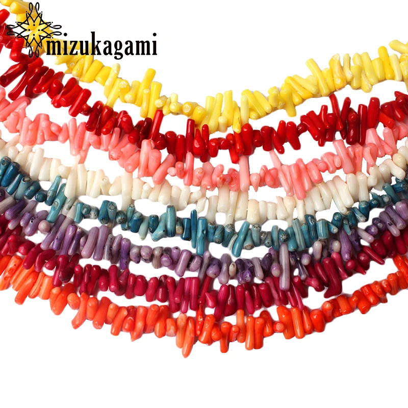 

7-12mm Red Coral Branch Plantlet Freeform Loose Beads Coral Seedlings Length 20CM For DIY Jewelry Making Free Shipping
