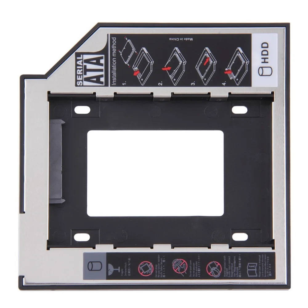 

Universal 2.5 2nd 9.5mm Ssd Hd SATA Hard Disk Drive HDD Caddy Adapter Bay For Cd Dvd Rom Optical Bay Hot New