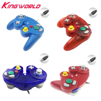 

4 Color wired game controller gamepad joystick for N-G-C gaming USB Interface with disc for PC games free shipping