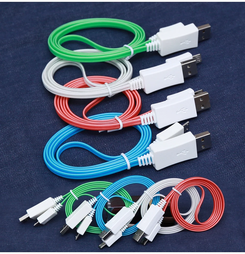 LED Lighting Micro USB Phone Cable Visible LED Flow Light Charging Data for Samsung HTC Android Phone Universal Phone Cables (7)