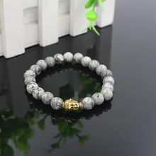 Faitheasy Природный карта сплав транспорт буддизм бусины в виде голов энергии браслеты с орнаментами