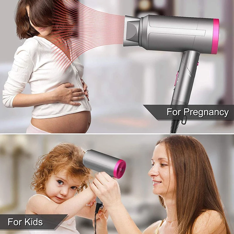 HOT！-Portable Folding Hair Dryer Radiation Free Ionic Infrared Low Noise Compact Blow Dryer Best For Pregnancy Kids Use