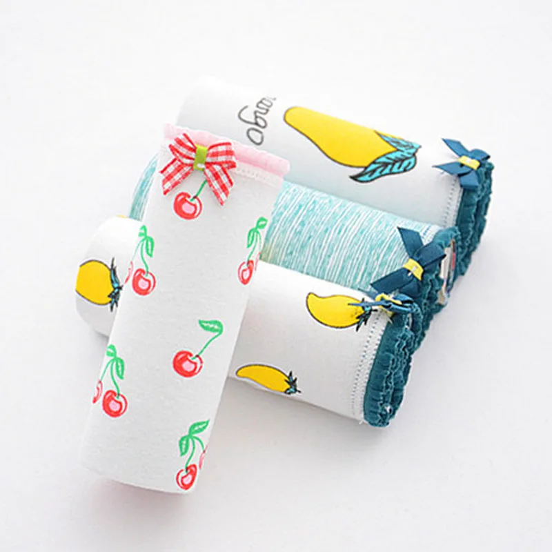 

4pcs/Lot women's panties cotton briefs mango print girls underwear Breathable cute calcinhas Lingerie Intimates Comfort panty