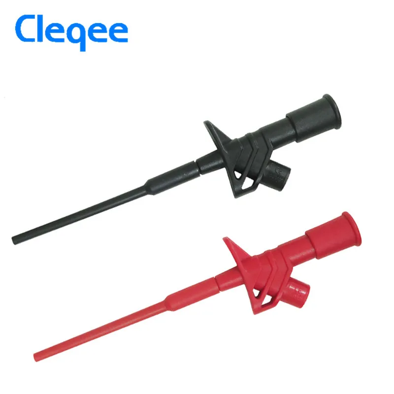 Cleqee P5004 2 шт./компл. изолированный Быстрый Тесты крюк клипса 1000V 10A высокое Напряжение гибкий Тесты ing зонд инструмент Аксессуары