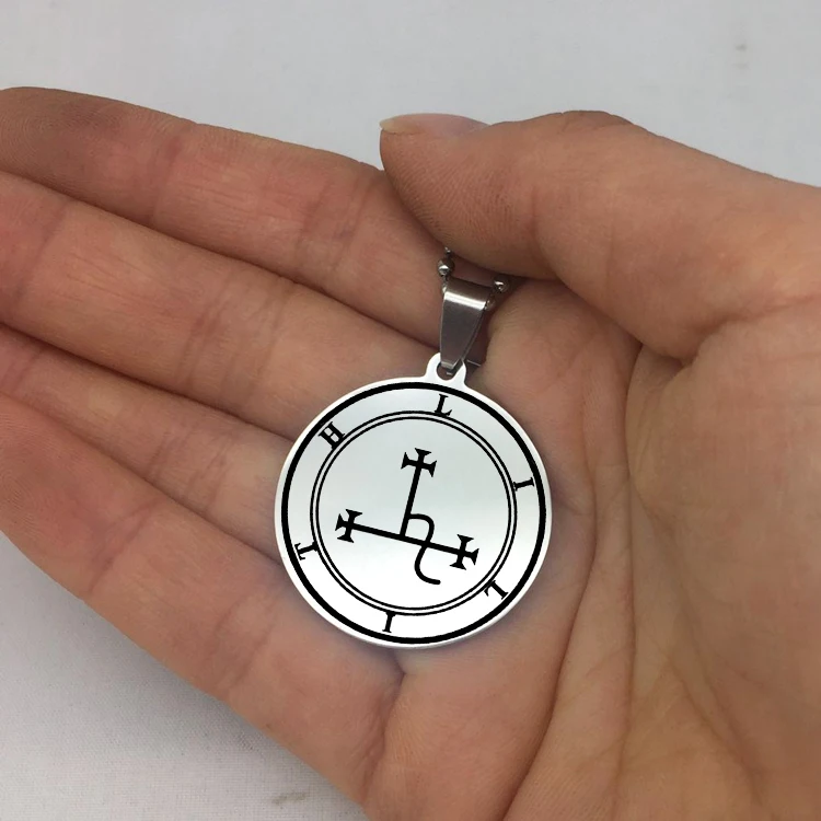 

Sigil Of Lilith Disc Necklace High Quality Stainless Steel Necklace Jewelry for Men and Women YP6991