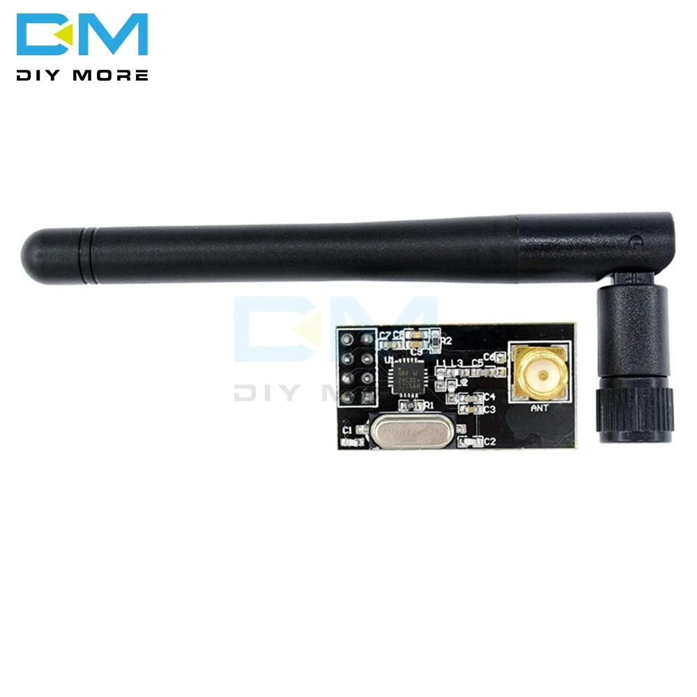 

NRF24L01 + Wireless Transceiver Module + SMA Antenna For Arduino Wireless Transceiver Communication Module 1100 Meter DC 3.3V