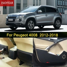 Автомобиль колодки спереди и сзади двери сиденья анти-Kick Коврики автомобиль-Стайлинг Интимные аксессуары для Peugeot 4008 2012 2013