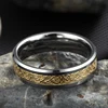 6mm 8mm Men Women Tungsten Carbide Ring Wedding Band Gold Dragon Inlay Polished Fashion Jewelry Comfort Fit ► Photo 2/5