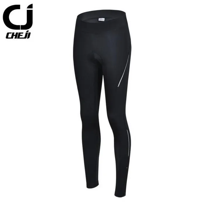 CHEJI Women's Cycling Shorts Mountain Bike Bicycle Pants 3D Padded Long Pants Tight Outdoor Riding Shorts