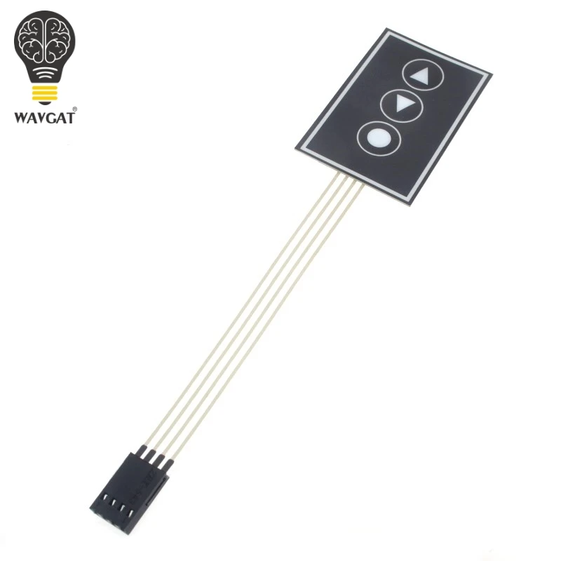 WAVGAT 1x3 Matrix Array Membrane Switch Monitor Switch Matrix keyboard Membrane keypad Control panel 1*3 36*55MM
