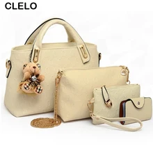 CLELO Woman Bags Fashion Women Messenger Bags PU Famous Brand Composite Bag handbag And Crossbody Bags