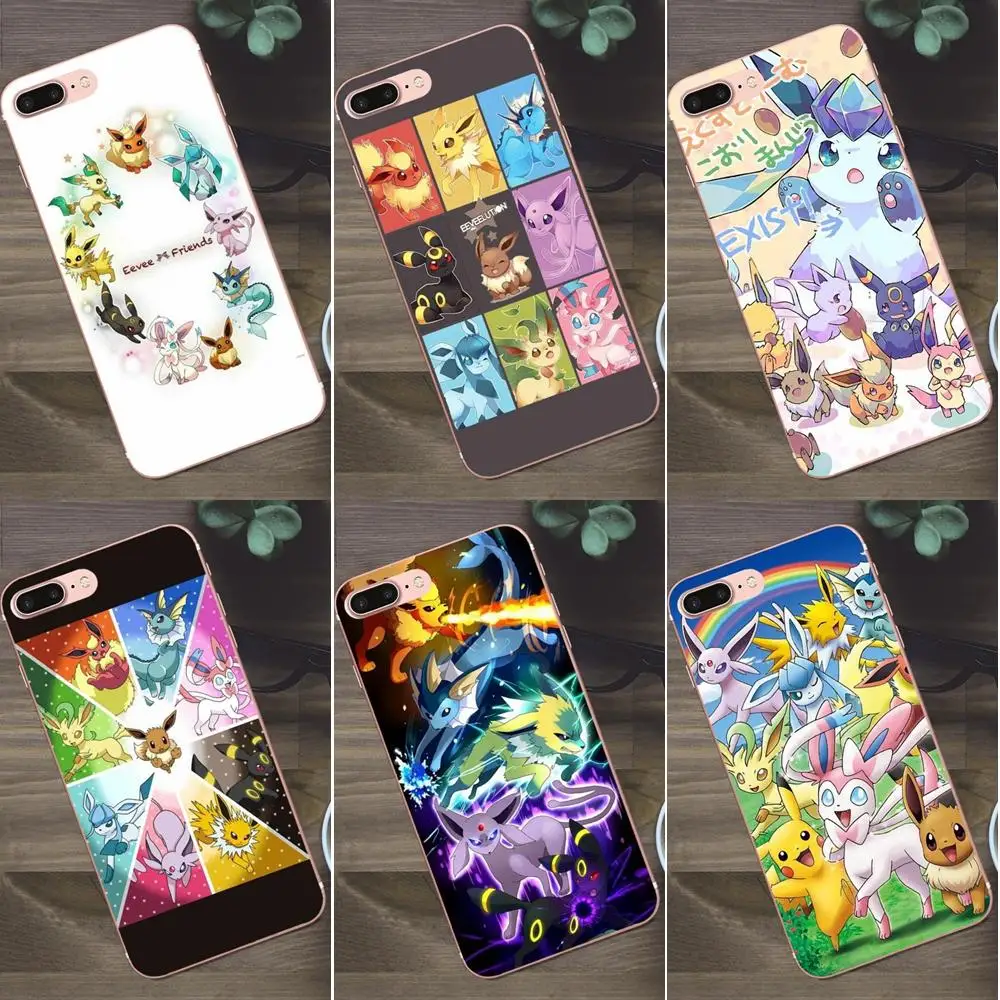 

Pokemons Leafeon Evolutio For Apple iPhone X 4 4S 5 5C SE 6 6S 7 8 Plus Galaxy A3 A5 J1 J2 J3 J5 J7 2017 TPU Pattern Case Cover