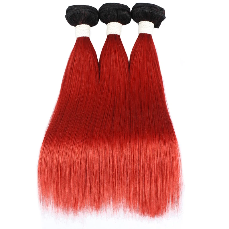 Ombre бразильские волосы плетение пучков 99J бордовые прямые человеческие волосы пучки не Реми человеческие волосы расширения Pinshair красные пучки