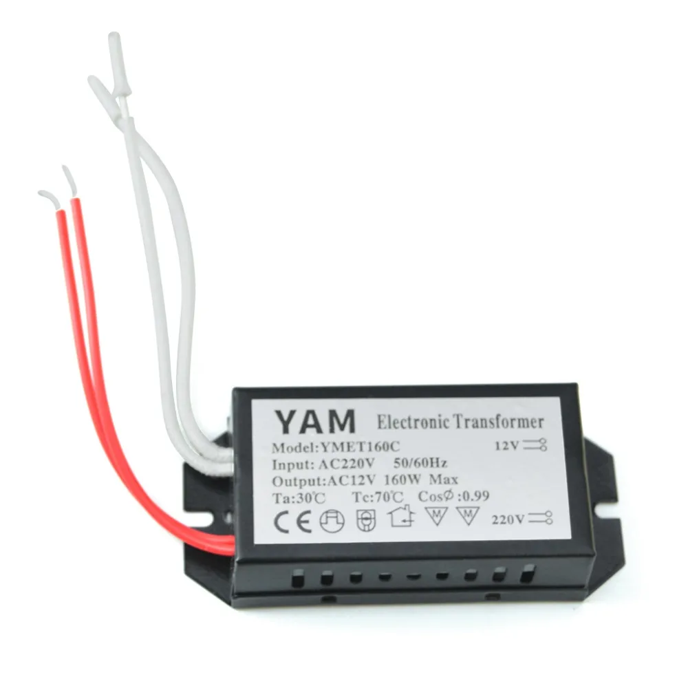 Купить электронный трансформатор для галогенных. Блок Electronic Transformer 160w. Electronic Transformer 20-60w Yam. Трансформатор на 160 ватт. Драйвер 220 на 12 вольт для галогенной лампы.