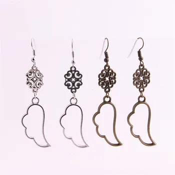 

PULCHRITUDE 6pcs Antique Bronze Silver Hollow Cloud Flower Pendant Earrings Owl Star Shape Charm Diy Jewelry Making c1968