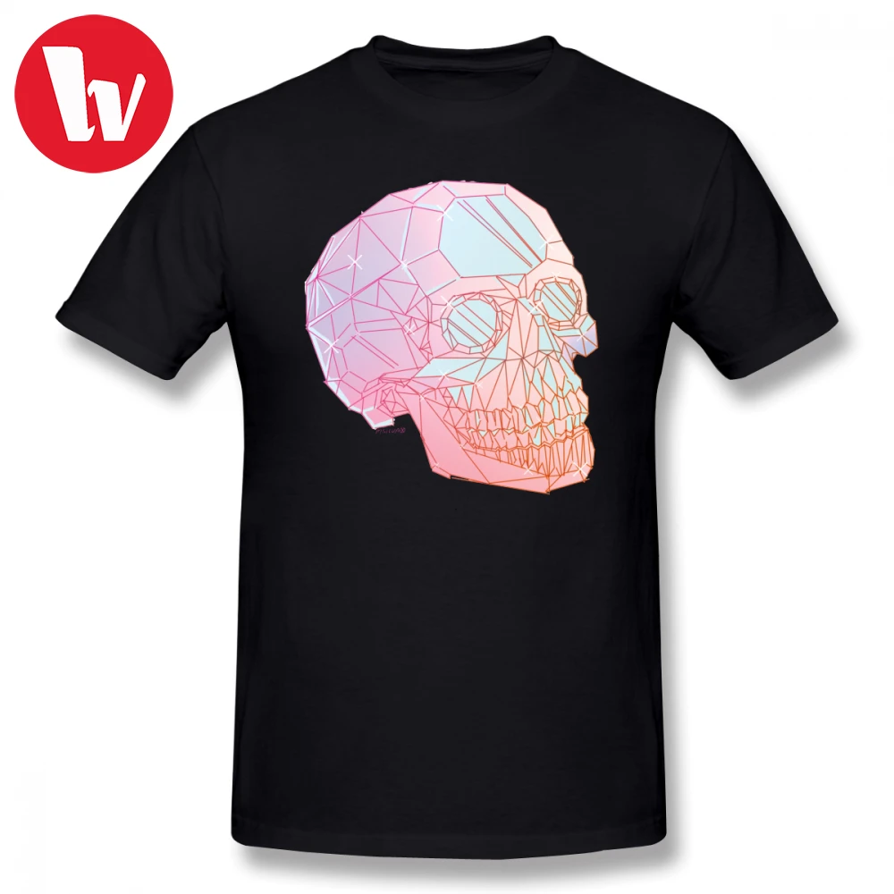 Pastel Goth T Shirt Crystal Skull T Shirt Men Cartoon