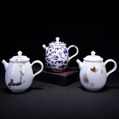 Цзиндэчжэнь керамический чайник Celadon для китайского кунг-фу Da Hong Pao зеленый чайный набор бытовой ручной работы простая Чайная Посуда