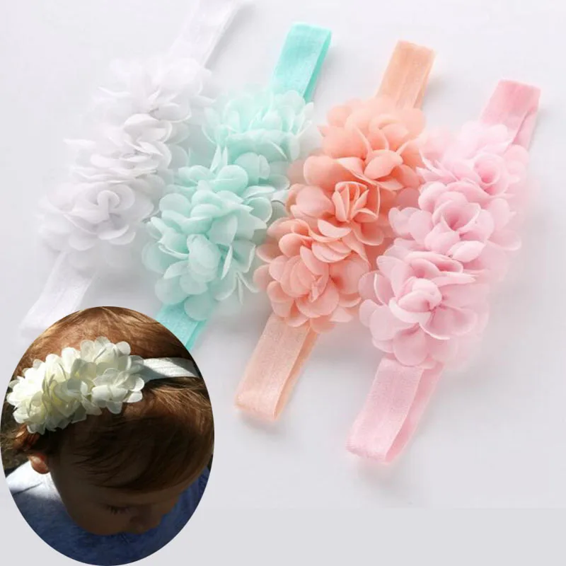 

New Chiffon Lace Flower Baby Headband Cute Girl Headbands Kids Girls Hair Band Haarband Accessories Headwear Newborn Head Band
