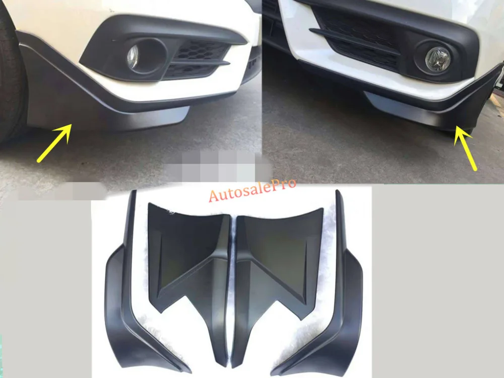 Для Honda Civic 10 седан 2016 2017 ABS черный передний и задний нижний бампер защитная