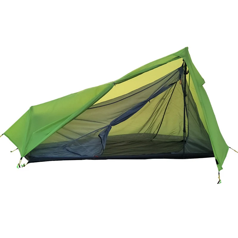 

Water Resistance Outdoor Ultralight Camping Tent 3 Season Single Person 15D Mylon Rodless Tent for Hiking Traveling
