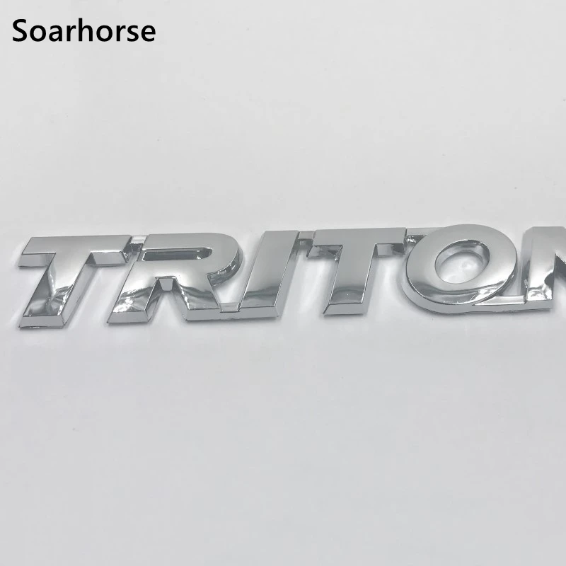 3D Серебряный Логотип Эмблема Triton для Mitsubishi L200 автомобильные части задний