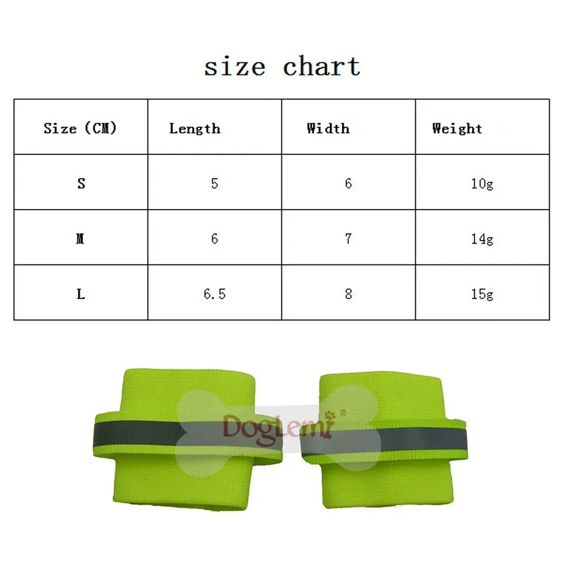 Собака браслеты безопасности 2 шт./компл. флуоресцентный полиэфирный ремешок для ног товары для собак большие собаки безопасные браслеты