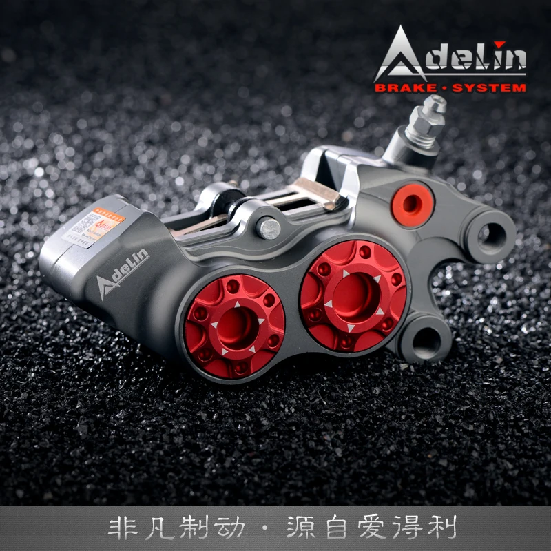 Pinza de freno de motocicleta Original Adelin Adl-11r Lado derecho instalación 40mm 4 pistón calidad de carrera para Honda Yamaha Kawasaki Suzuki