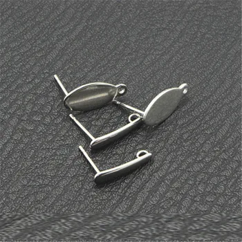

100 PCS 3*15mm 7*15mm Fashion Metal Stainless Steel Stud Earrings Setting For Women Jewelry Making