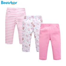 2017 New Arrival Spring Baby Pants 100% Cotton Newborn Baby Leggings Striped Print Trousers Boy Girl Baby Clothing 3 Pieces