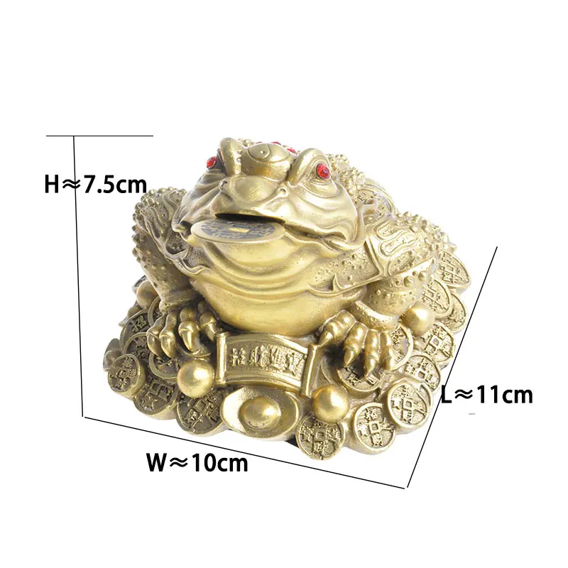 Фэн-шуй три ноги деньги для фигурка лягушки на удачу латунь жаба фигурка китайская монета металл ремесло Домашний Декор подарок украшения Аксессуары - Цвет: N3 Toad