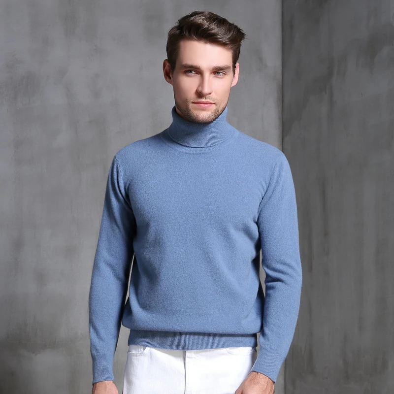 Men Sweater Winter Autumn Warm Pullover 100% Pure Cashmere Knitted ...