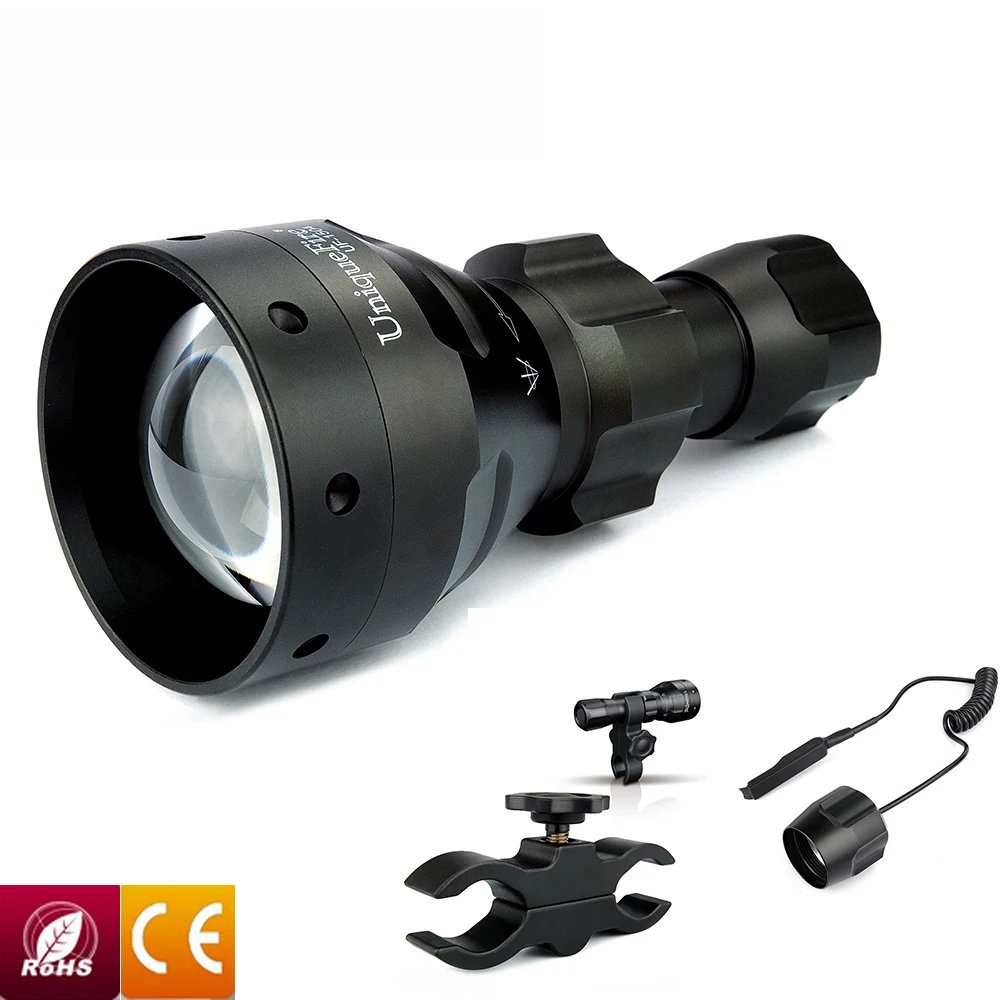 UniqueFire 1405 IR 940NM Zoomable 67mm lens Flashlight Night Vision Lamp Torch+Scope Mount+Remote Pressure For Camping & Hunting UniqueFire 1405 IR 940NM Zoomable 67mm lens Flashlight Night Vision Lamp Torch+Scope Mount+Remote Pressure For Camping & Hunting