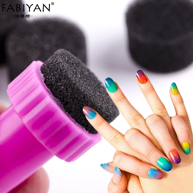 

Set 5pcs Nail Art Sponge DIY Tool Template Transfer Stamper Polish Stamping Manicure Gradient Change Color Makeup Replacement