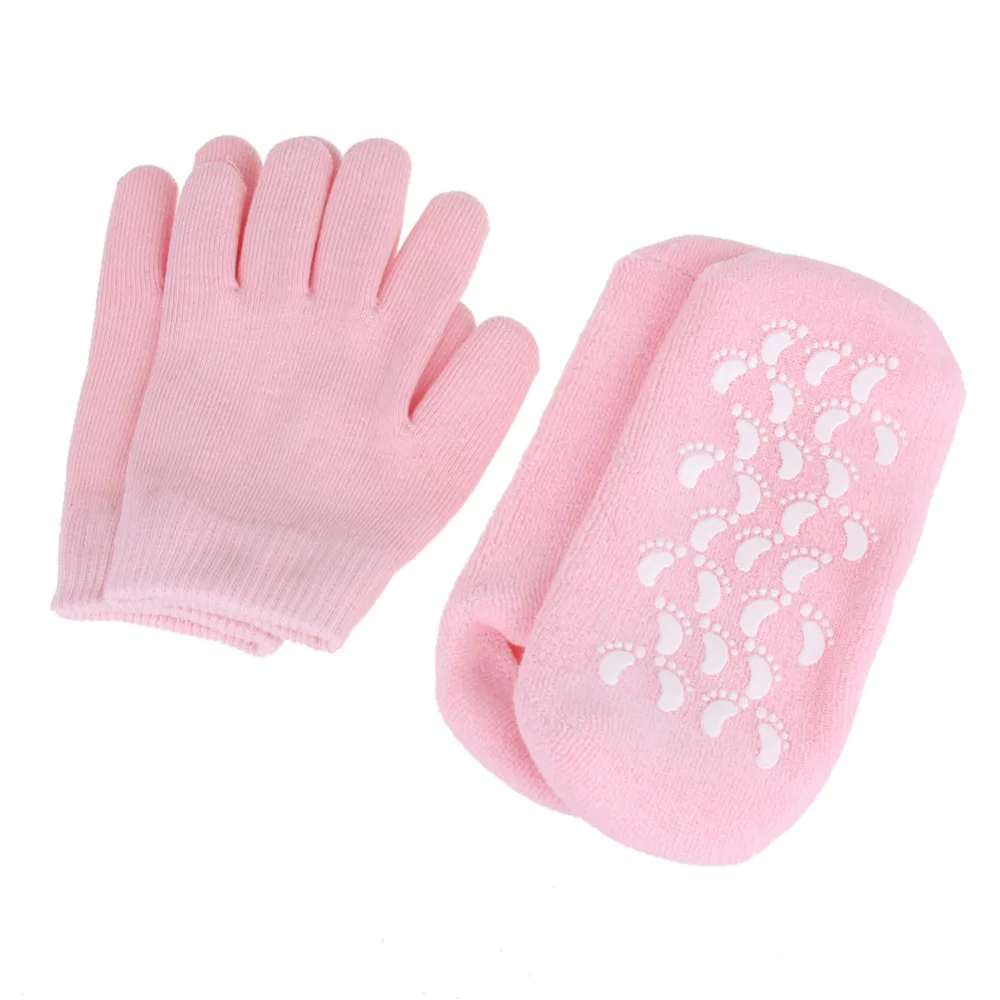1 Set Silicone Socks Glove Reusable SPA Gel Moisturizing Socks Gloves Whitening Exfoliating Treatment Smooth Hand