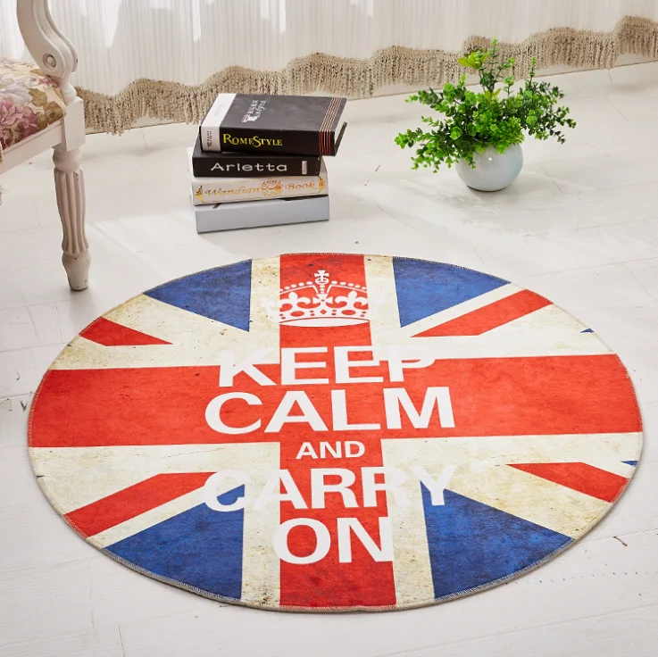 Diameter 80cm 3D круговой нескользящий коврик для игр коврик для детей ясельного возраста ползающее одеяло ковер игрушки коврик для детской комнаты декор - Цвет: Diameter 80cm