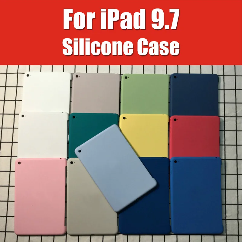 

With logo Protection Skins Shell (PRODUCT) Official style Original Box For Apple iPad 9.7 2017 2018 Case Silicone Cover