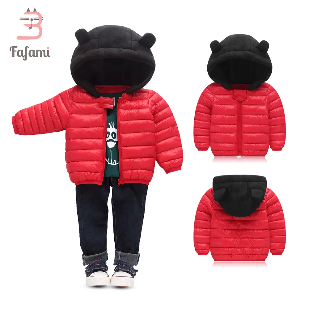 

2018 winter Baby Hooded Snow Wear Down Puffer jacket for boy children clothing thicken outwear coats Newborn Baby Girl Clothes