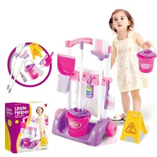 53 см детская Чистящая корзина для игрушек Швабра пылесос-трость игровой набор ролевые игры для девочек игрушки Детский подарок от 2 до 6 лет