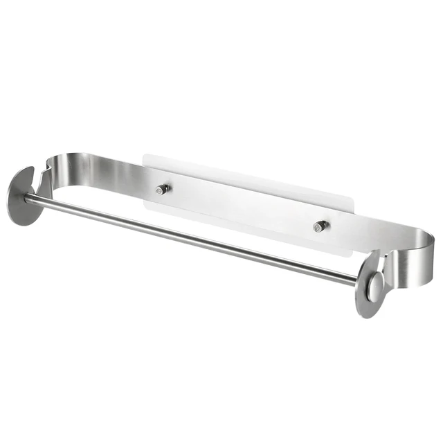 Stainless Steel Wall Mount Hanging Paper Towel Holder for Kitchen Tissue Roll Self adhesive