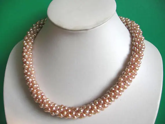 Elegant Genuine Pearl Jewellery,Fabulous Beaded Twist Mauve Pink Color Freshwater Pearl Necklace,Magnet Clasp Elegant Genuine Pearl Jewellery,Fabulous Beaded Twist Mauve Pink Color Freshwater Pearl Necklace,Magnet Clasp