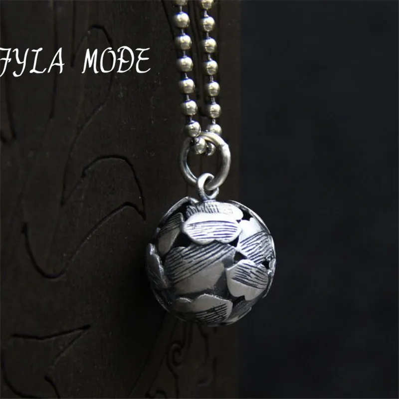 

Drop Shipping 925 Silver Necklaces Hollow Ball Pendants&Necklaces Jewelry Collar Colar de Plata 18MM 8.80G TYC270