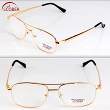 = SCOBER = Full-Rim Fashion Hd двойной мост Анти-усталость супер легкая Золотая рамка для мужчин и женщин очки для чтения+ 0,5+ 0,75+ 1 до+ 6