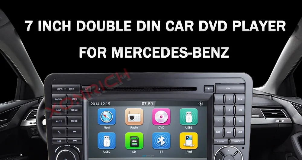 Clearance Two Din Car Multimedia player GPS DVD Player For Mercedes/Benz/ML/GL CLASS W164 ML350 ML500 GL320 Radio FM 3