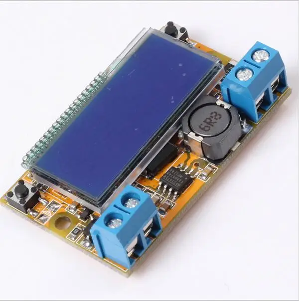 

3A DC-DC Step-Down Buck Converter Power Module 5V-23V to 0-16.5V, LCD display, voltage ammeter dual display with shell