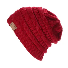 Однотонная женская шапка с защитой от ушей, вязаная плотная вязаная шапочка с колпачок для наушников, головные уборы для женщин, мужские зимние головные уборы