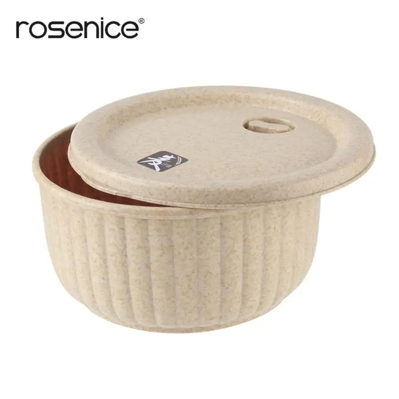 

Portable Wheat Straw Lunch Box Wheat Fiber Safe Food Container Storage Box Fresh Box For Picnic Tableware(Monolayer)