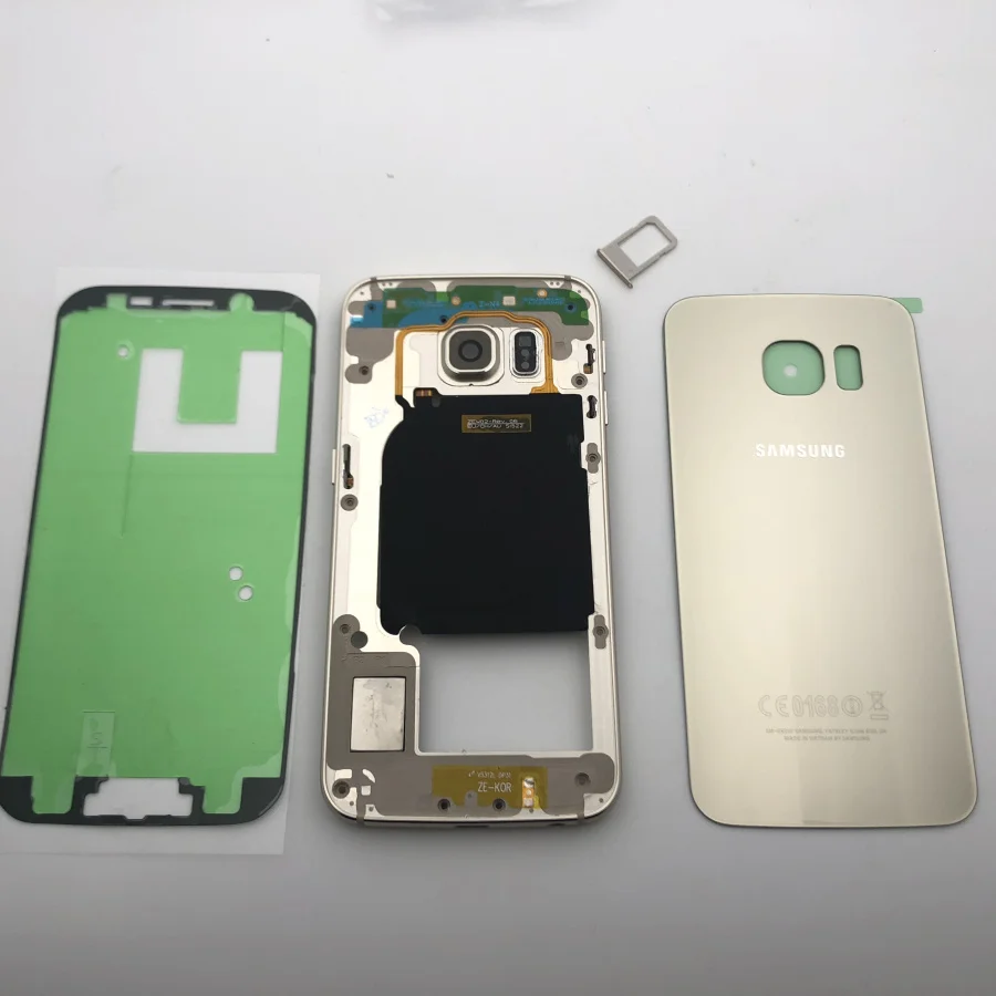 Для Samsung Galaxy S6 Edge G925 G925F средняя рамка полный корпус батарея Крышка стекло G920 G920F |