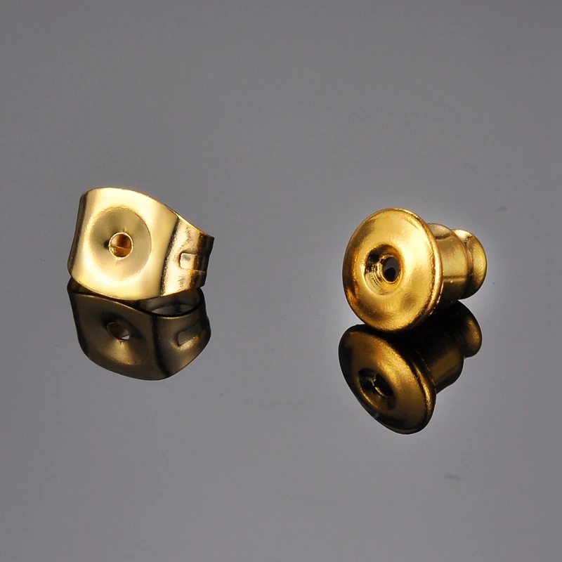 

FUNIQUE 30PCs gold color Stainless Steel Earplug Earring Finddings For Women DIY Jewelry Making Earring Push Back 2016wholesale