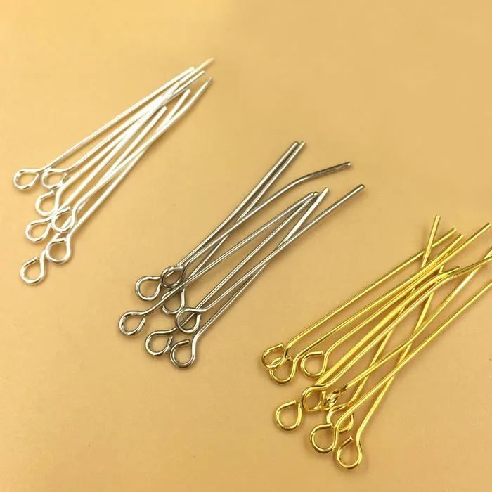 8mm 10mm Diy Jewelry Pins Needles Eye Pins Findings Eye Pin Headpins